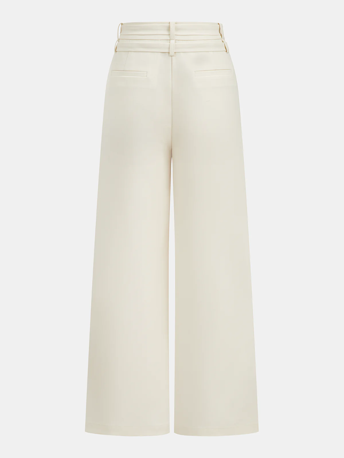 Double-Waistband Belted Straight-Leg Pants - Image 2