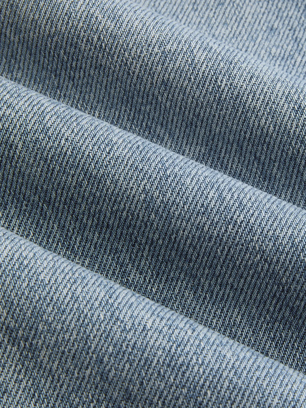 Double Waistband Curved-Leg Denim Pants - Image 4
