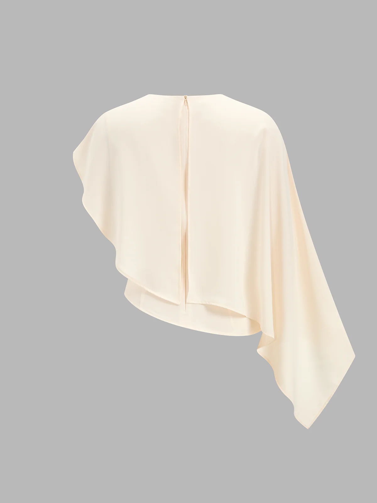 Draped Asymmetrical Satin Blouse - Image 3