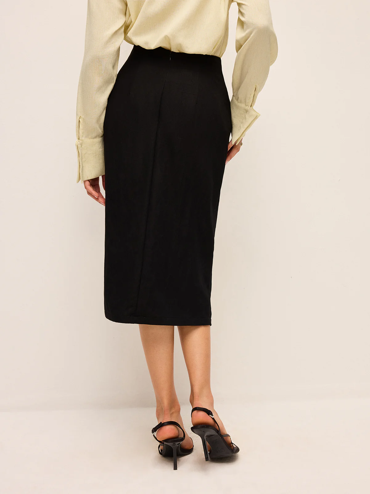 Draped Front Split Skirt - Image 6