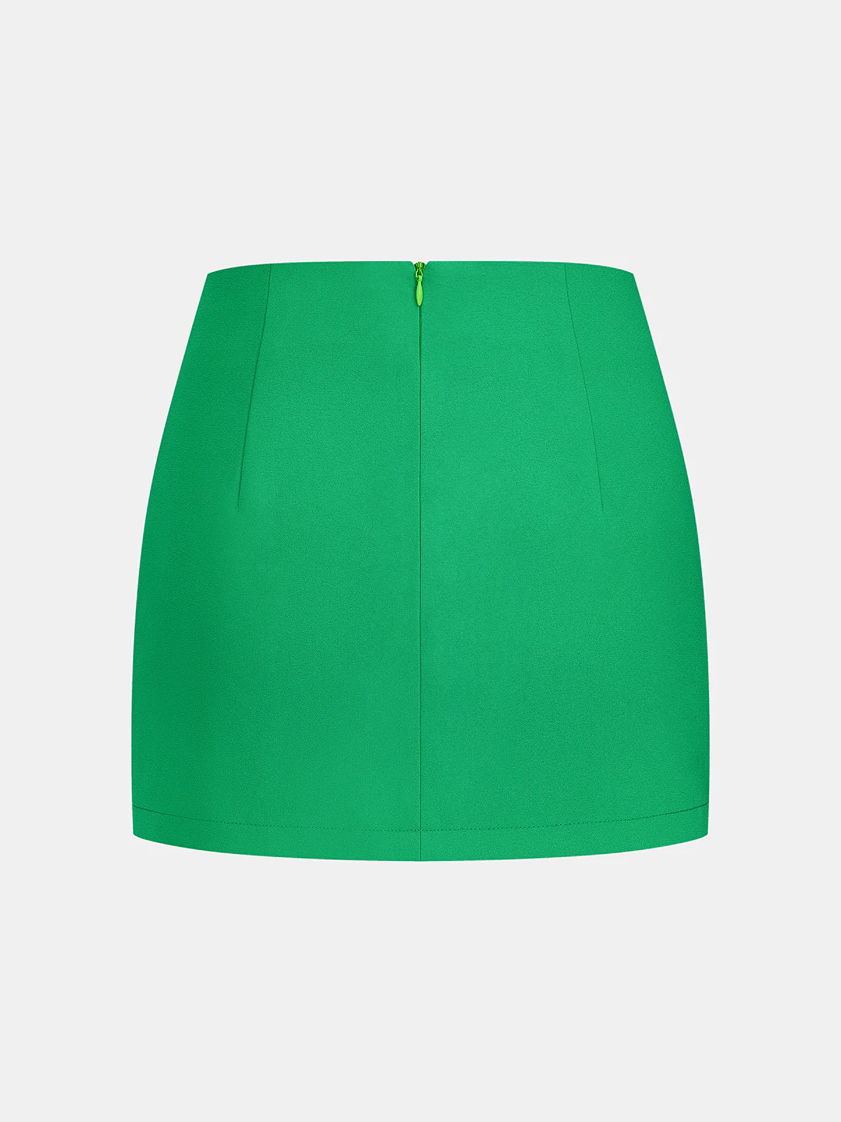 Draped Mock Neck Blouse & Tie-Waist Mini Skirt Set - Image 6