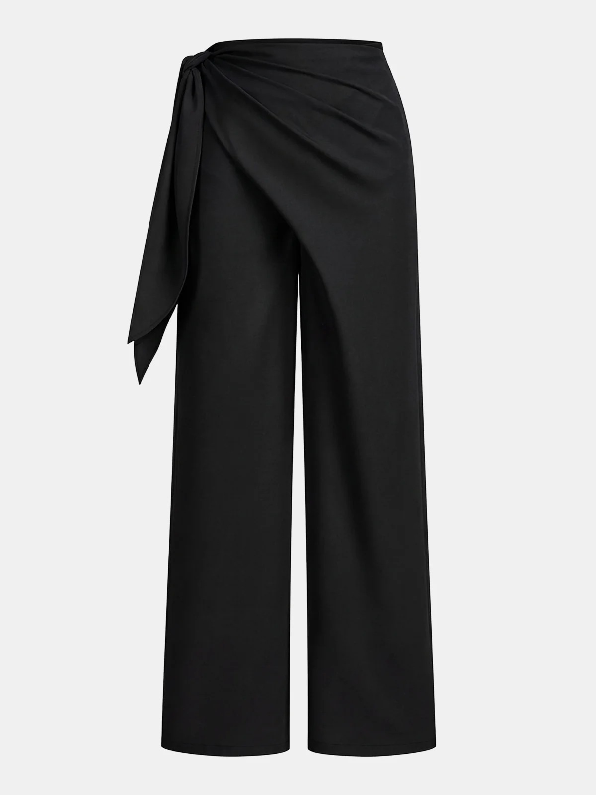 Draped Wrap Wide-Leg Pants - Image 6