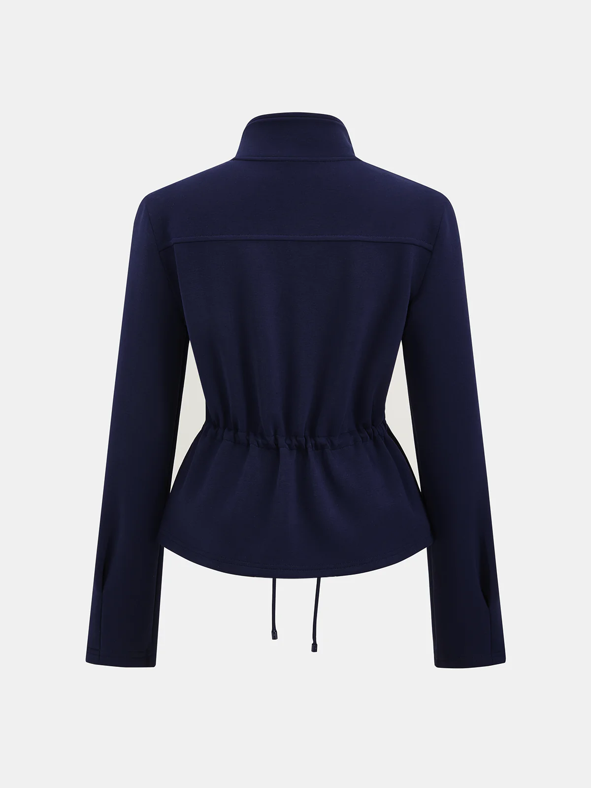 Drawstring-Waist Stand-Collar Jacket - Image 2