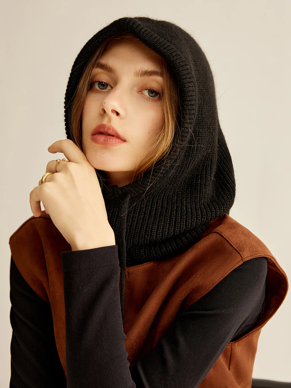 Drawstring Warm Balaclava Hat - Image 4