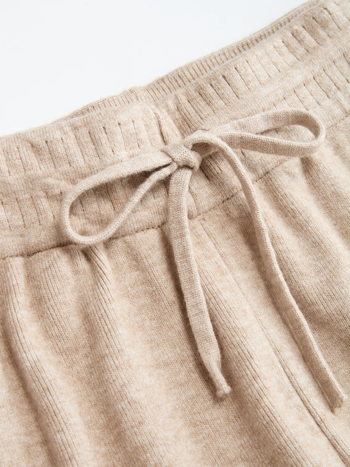 Drawstring Wide-Leg Knit Pants - Image 3