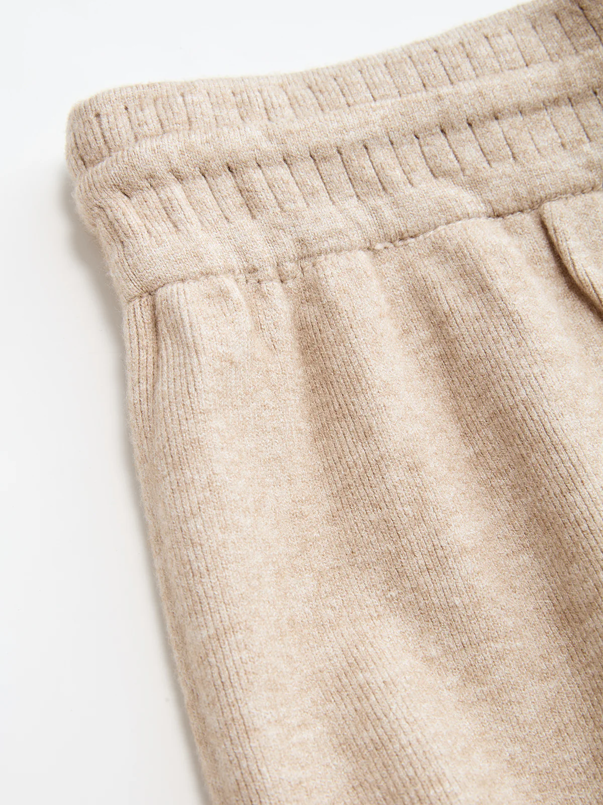 Drawstring Wide-Leg Knit Pants - Image 4