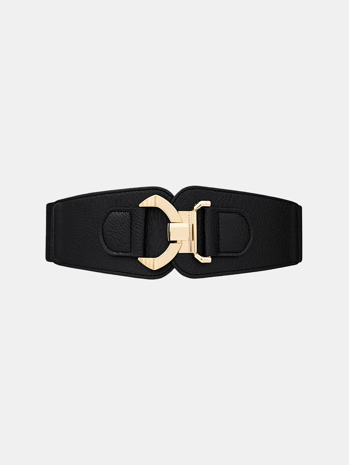 Elastic Faux Leather Wide Waist Belt - Image 2