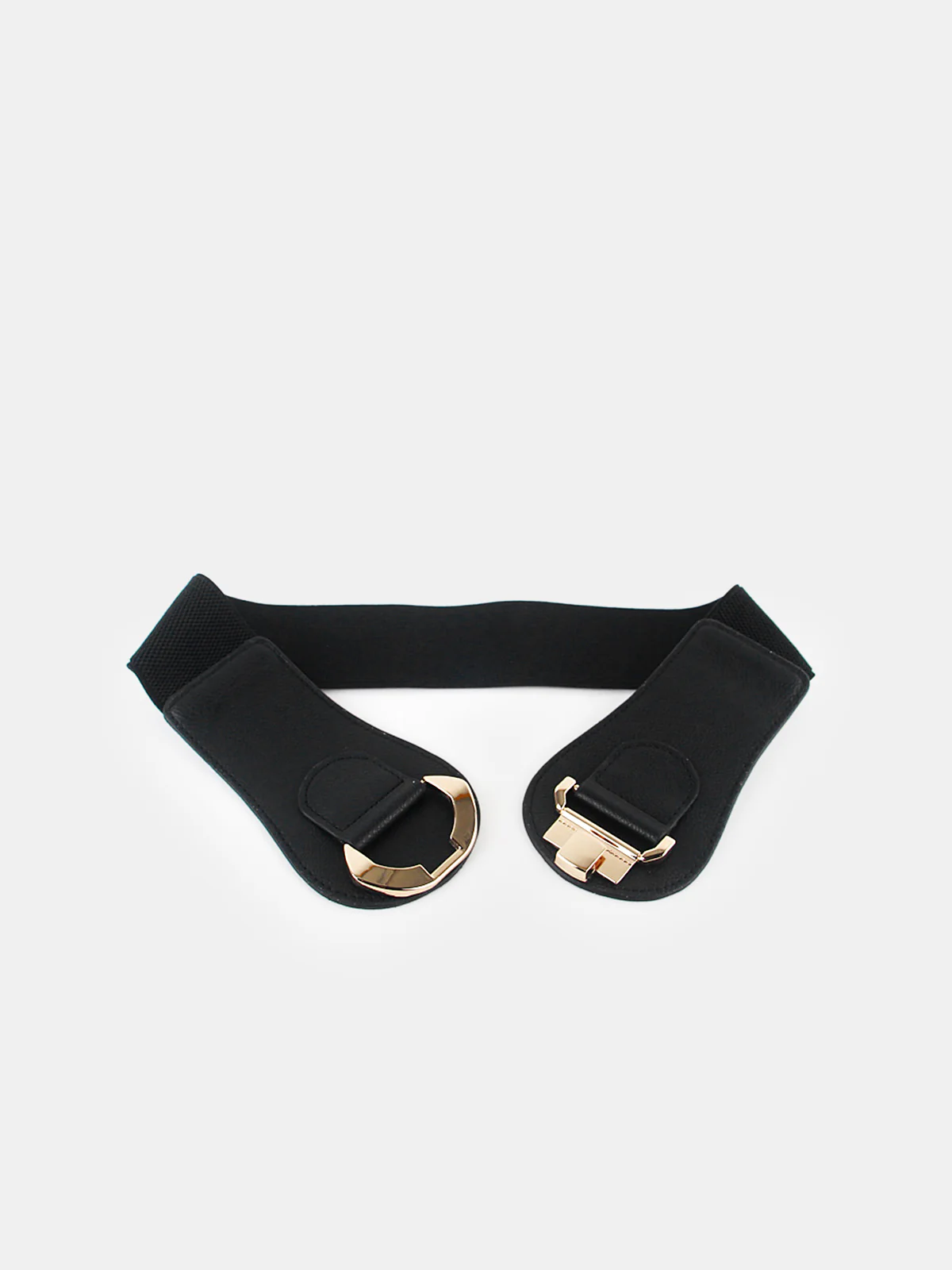 Elastic Faux Leather Wide Waist Belt - Image 4