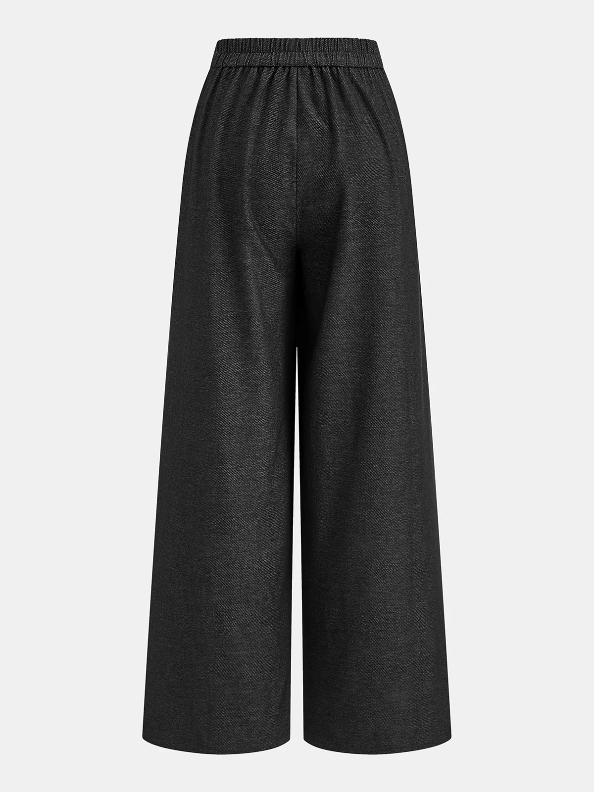 Elastic Waist High-Waist Wide-Leg Pants - Image 2