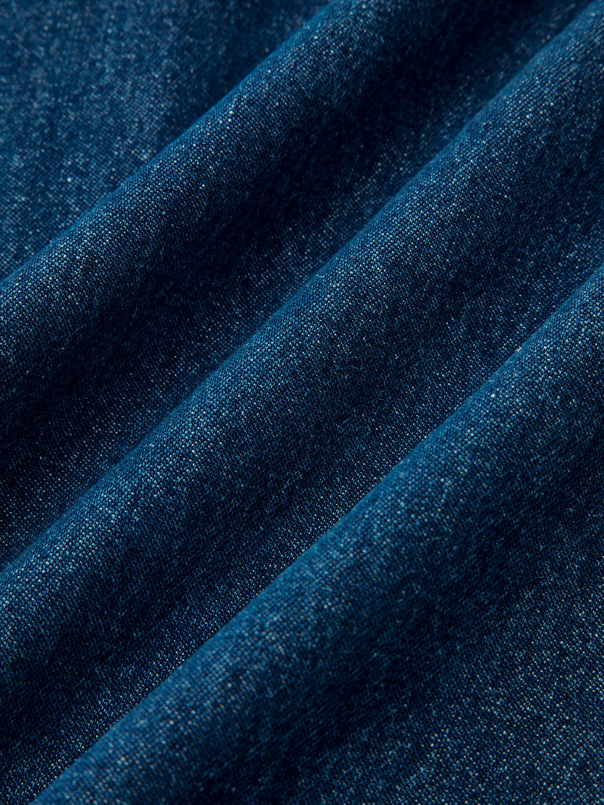 Elastic Waistband Denim Wide-Leg Pants - Image 3