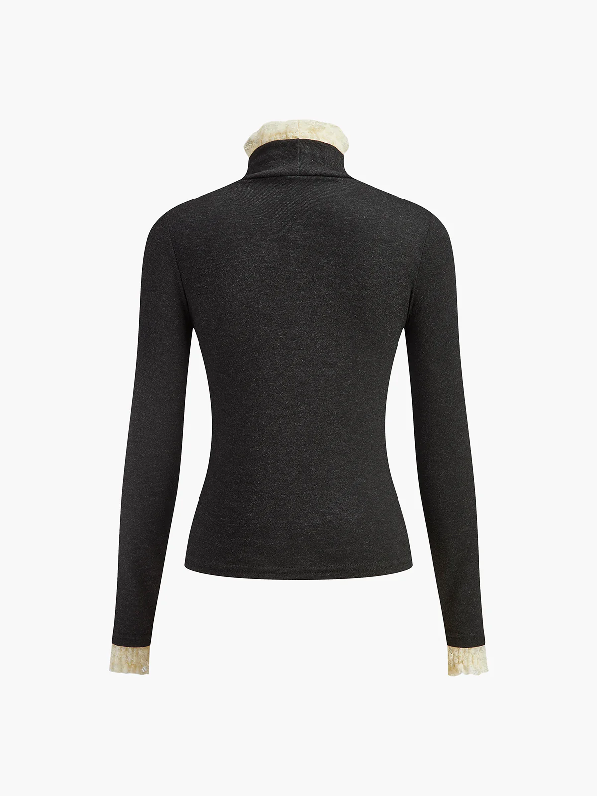 Elegant Contrast Trim Jersey Top - Image 4