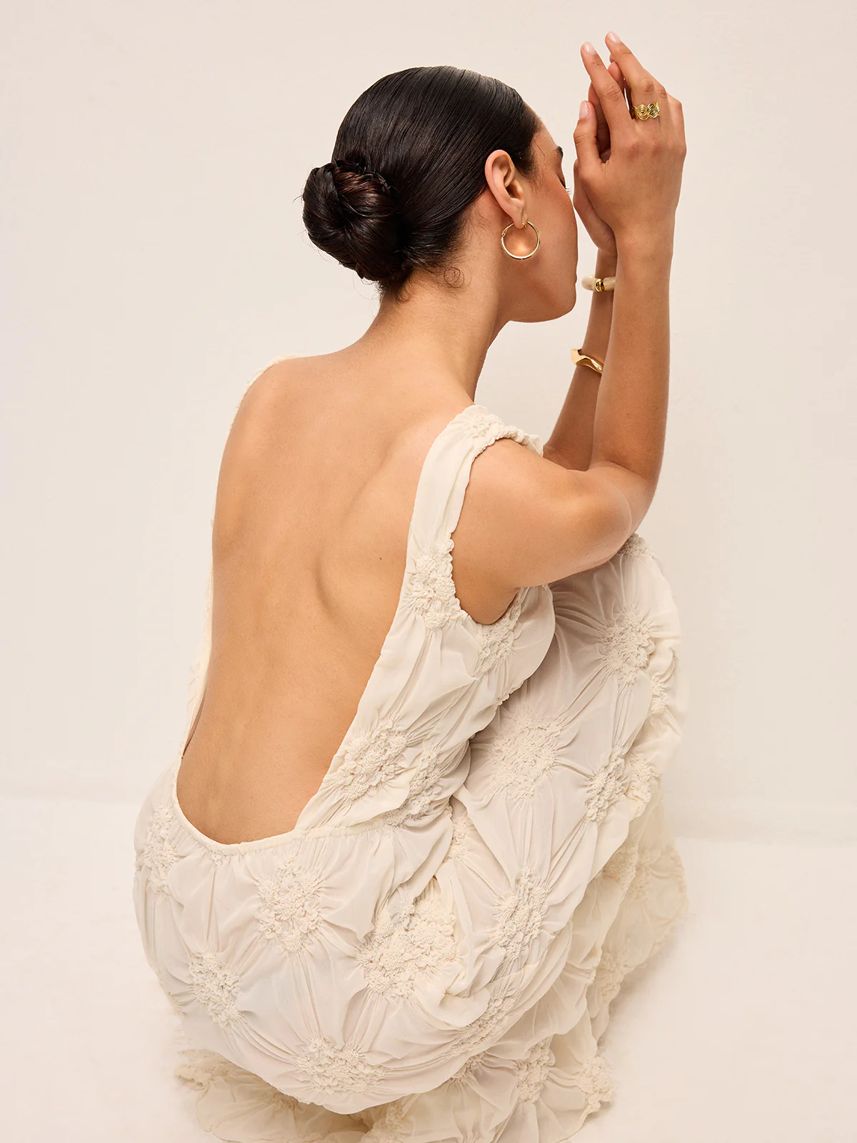 Elegant Embroidered Slit Maxi Dress - Image 6