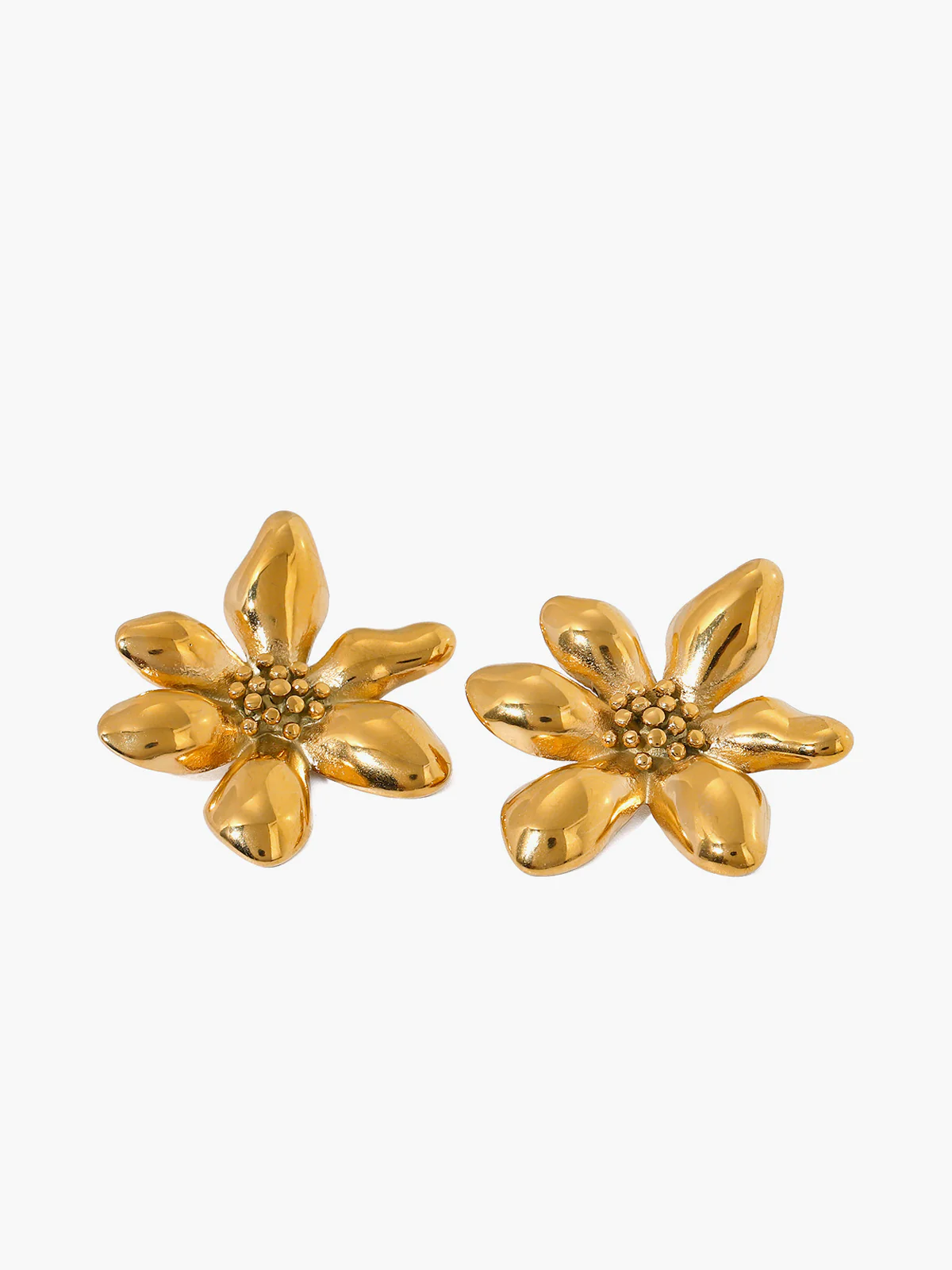 Elegant Irregular Petal Earrings - Image 2