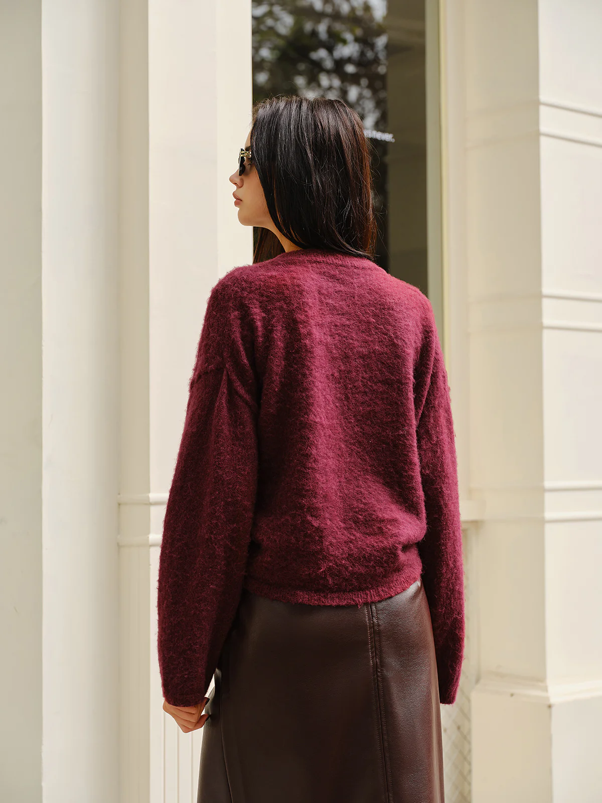 Elegant Plain Minky Sweater - Image 6