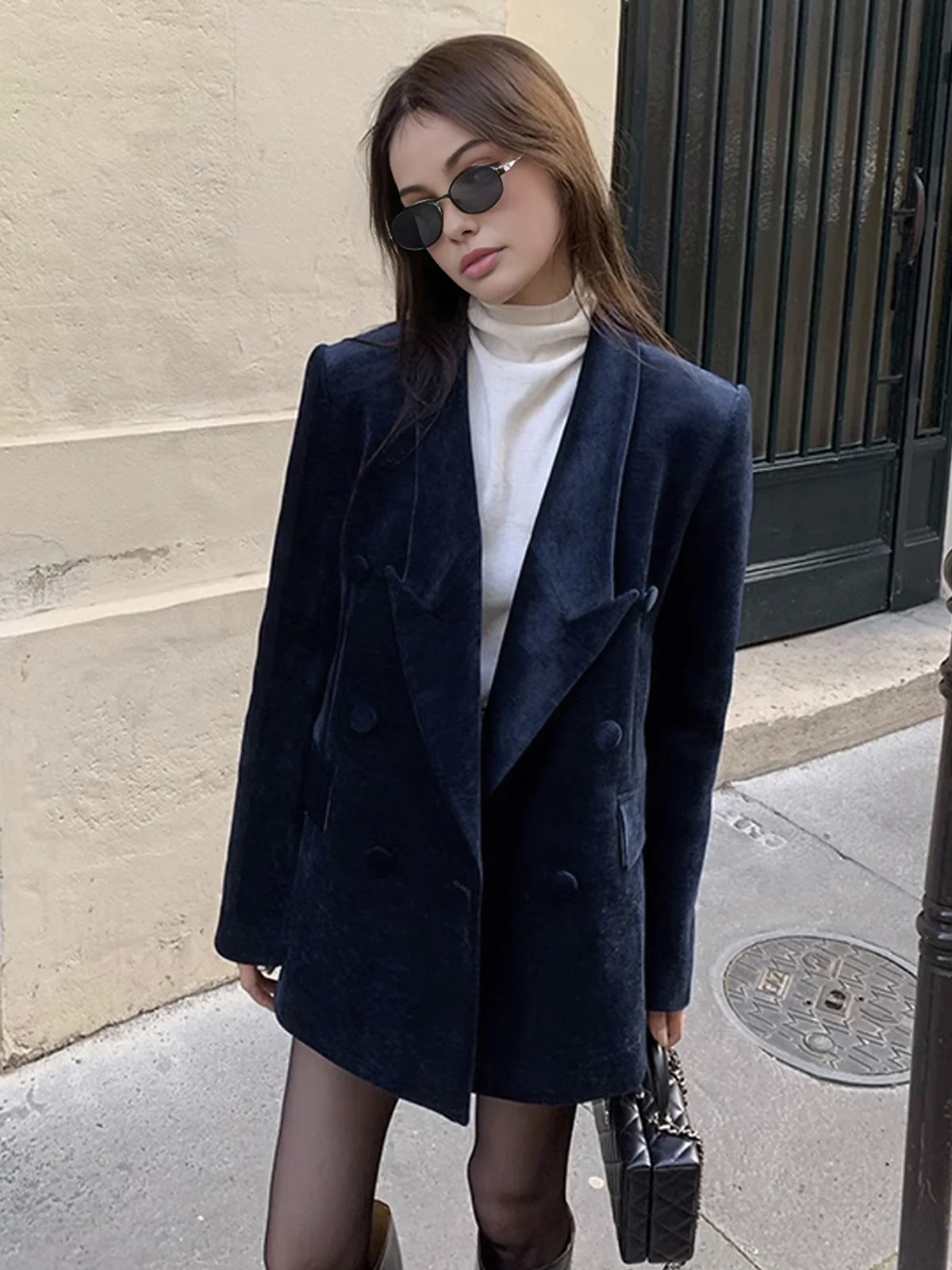 Elegant Shift Button Blazer - Image 2