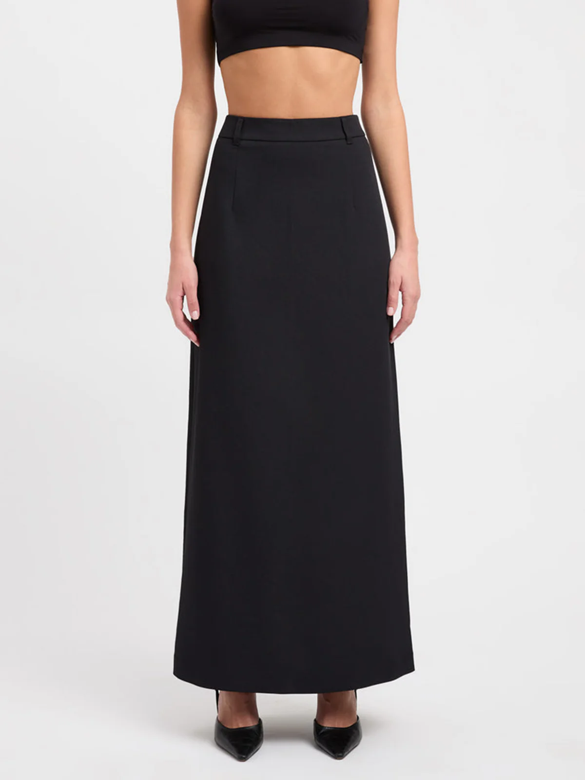 Elegant Slit Back Maxi Skirt Without Belt - Image 3
