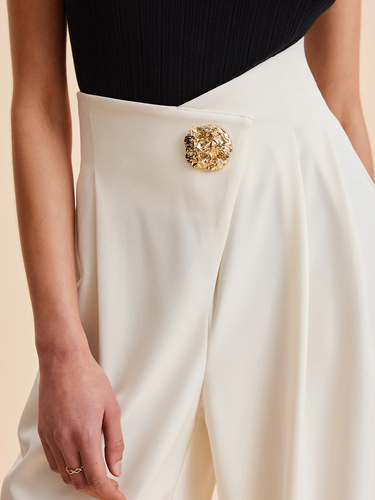 Embellished High-Waist Wide-Leg Pants - Image 2