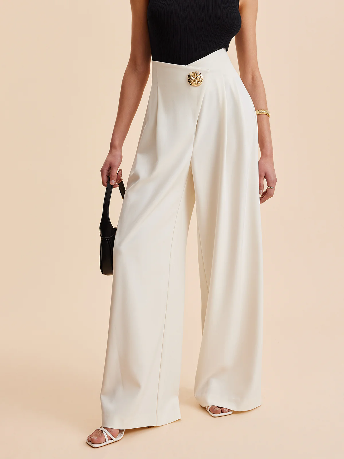Embellished High-Waist Wide-Leg Pants - Image 3