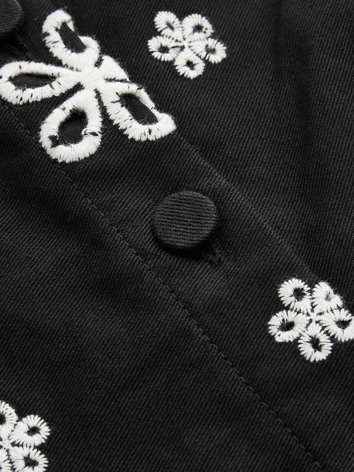 Embroidered Floral Cotton Top & Pants Set - Image 8