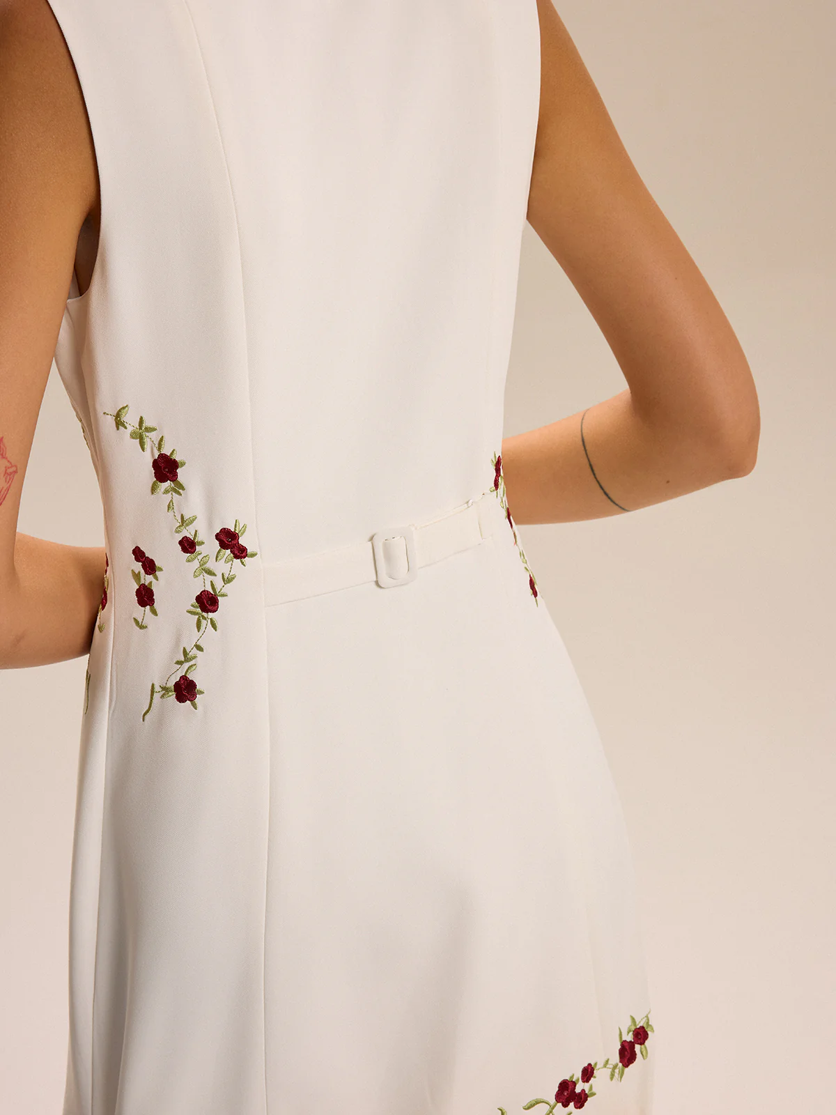 Embroidered Floral Mini Dress - Image 5