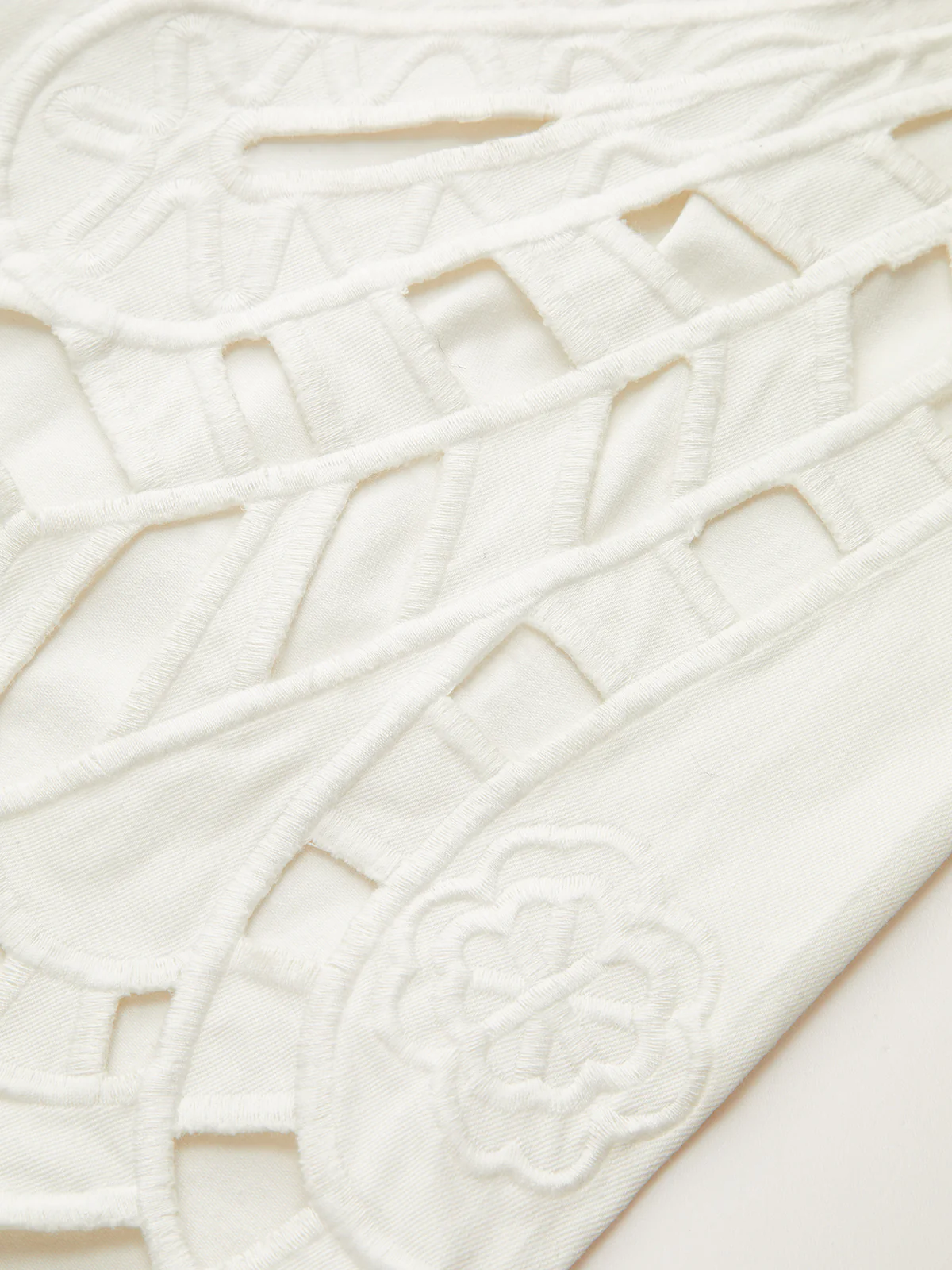 Embroidery Cut-Out Wide-Leg Pants - Image 4