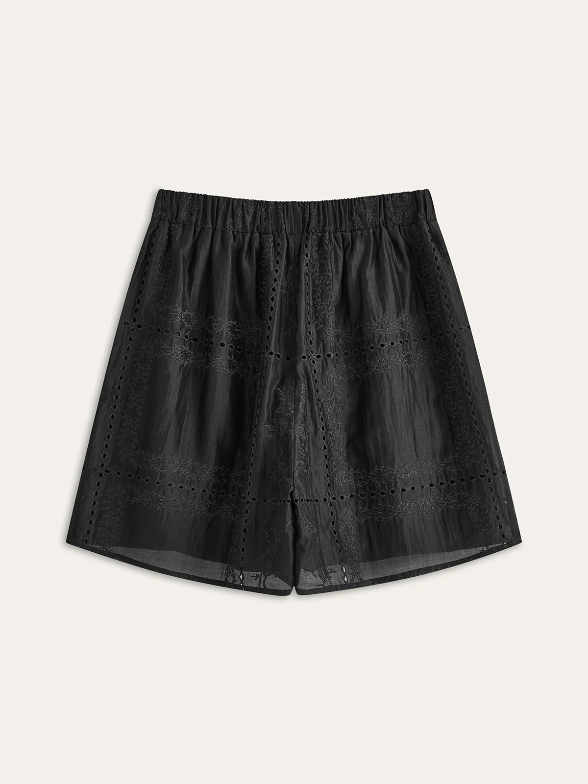Embroidery Detail Long Sleeve Shorts Set - Image 11