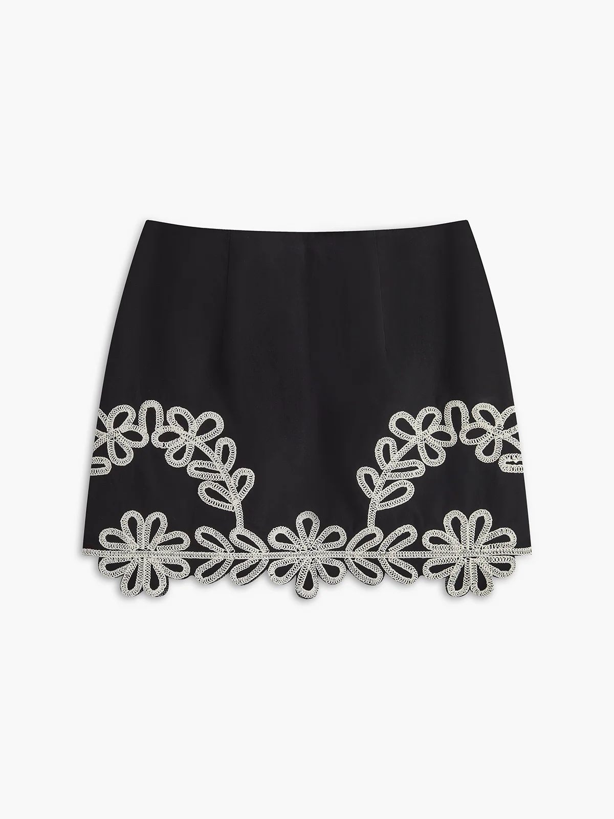 Embroidery Sleeveless Zipper Skirt Set - Image 7