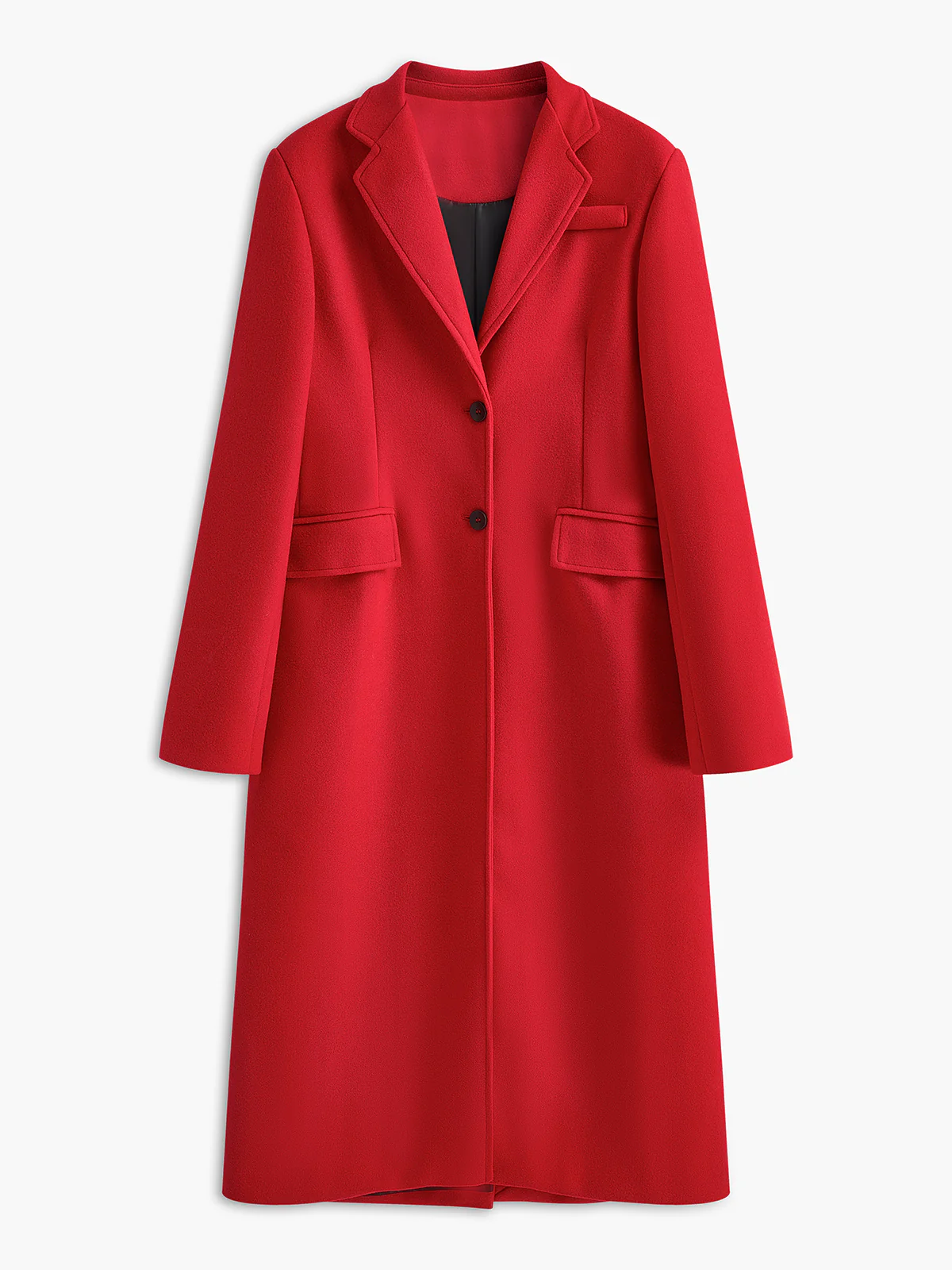 Essential Tweed Wool Long Coat