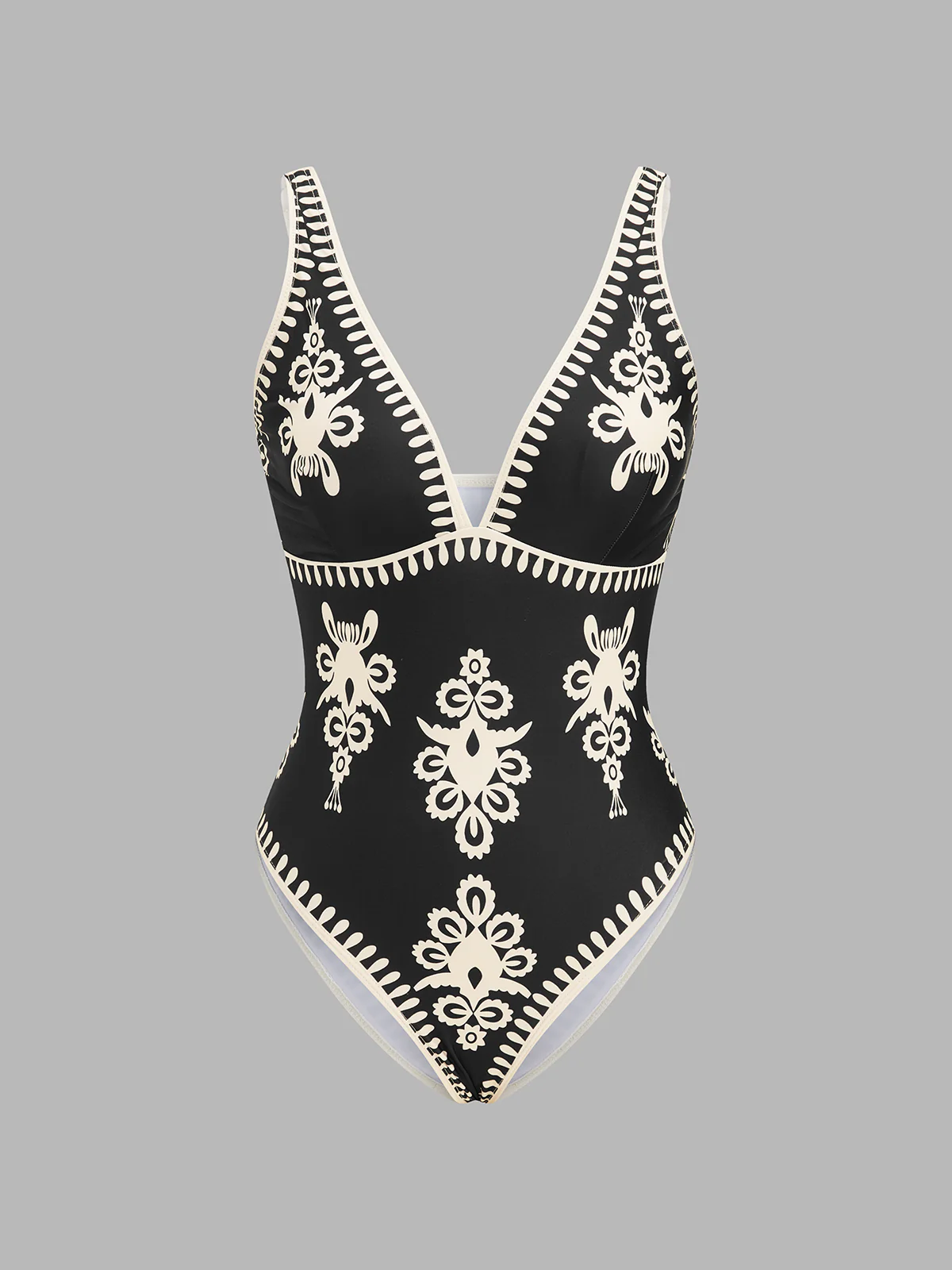 Ethnic Print One Piece Swimsuit & Sarong Set - Image 2