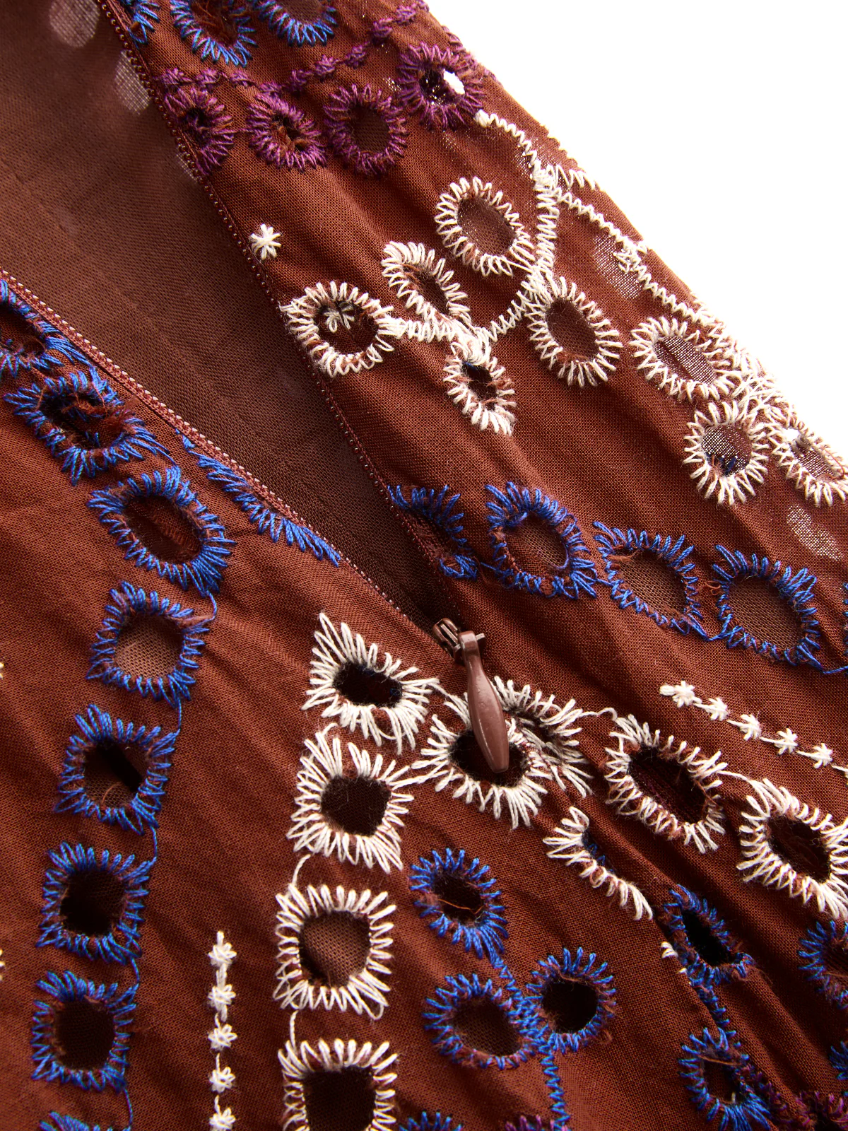 Eyelet Embroidered Top & Midi Skirt Set - Image 8