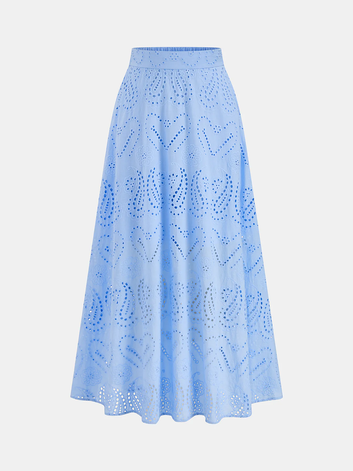 Eyelet Embroidery Top & Maxi Skirt Set - Image 3
