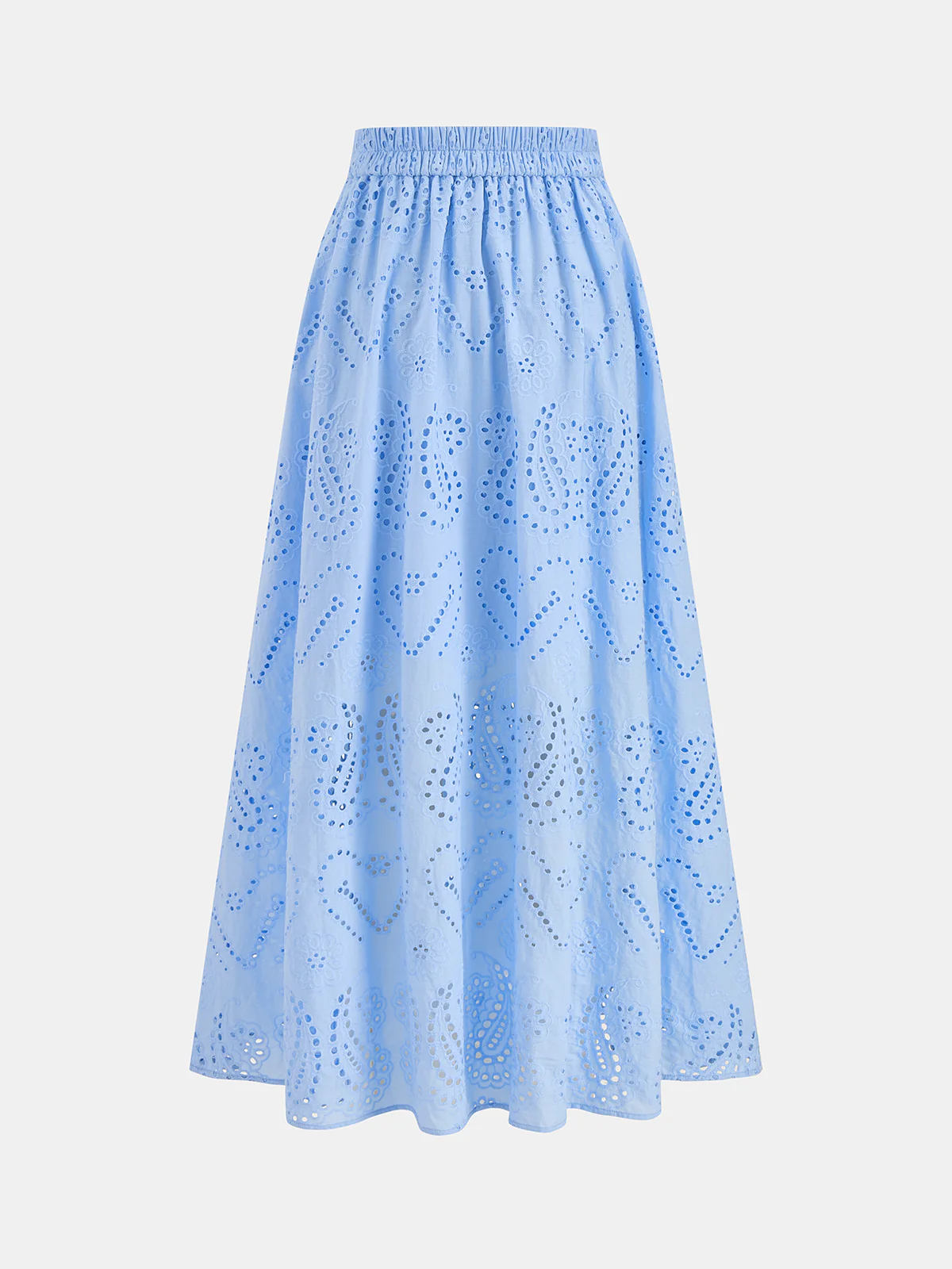 Eyelet Embroidery Top & Maxi Skirt Set - Image 4