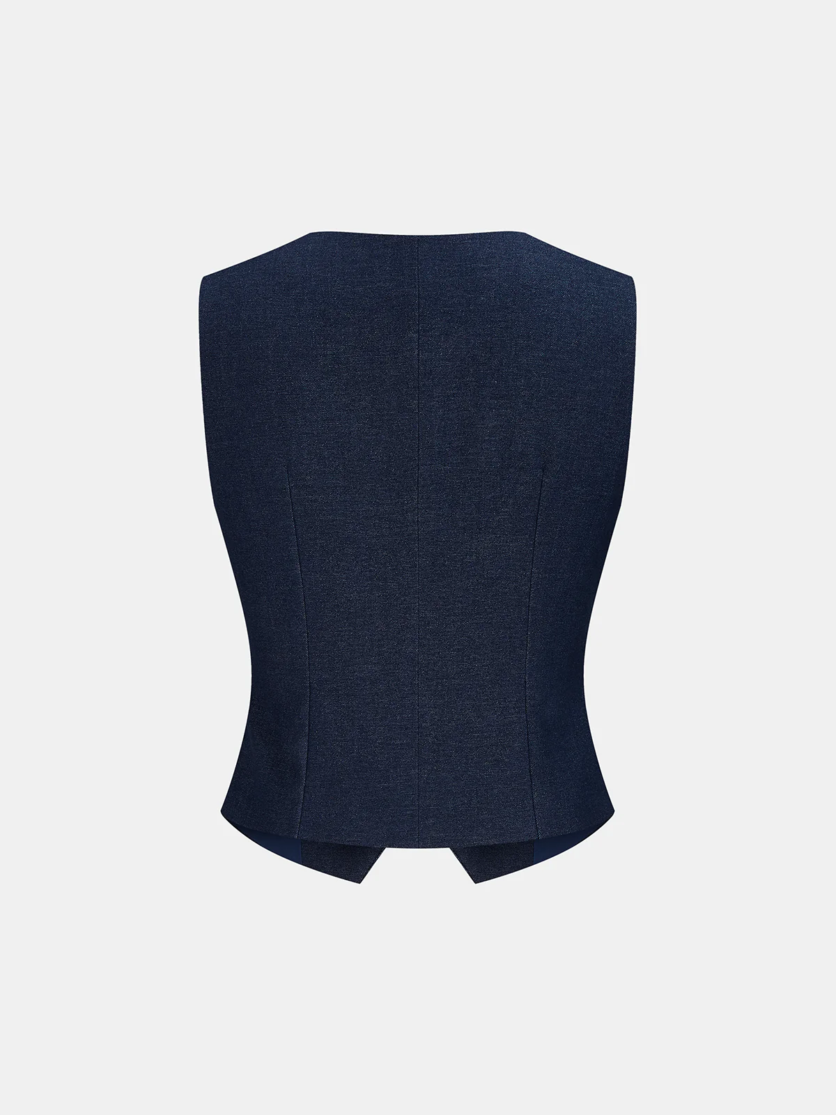 Faux Denim Tailored Vest - Image 3