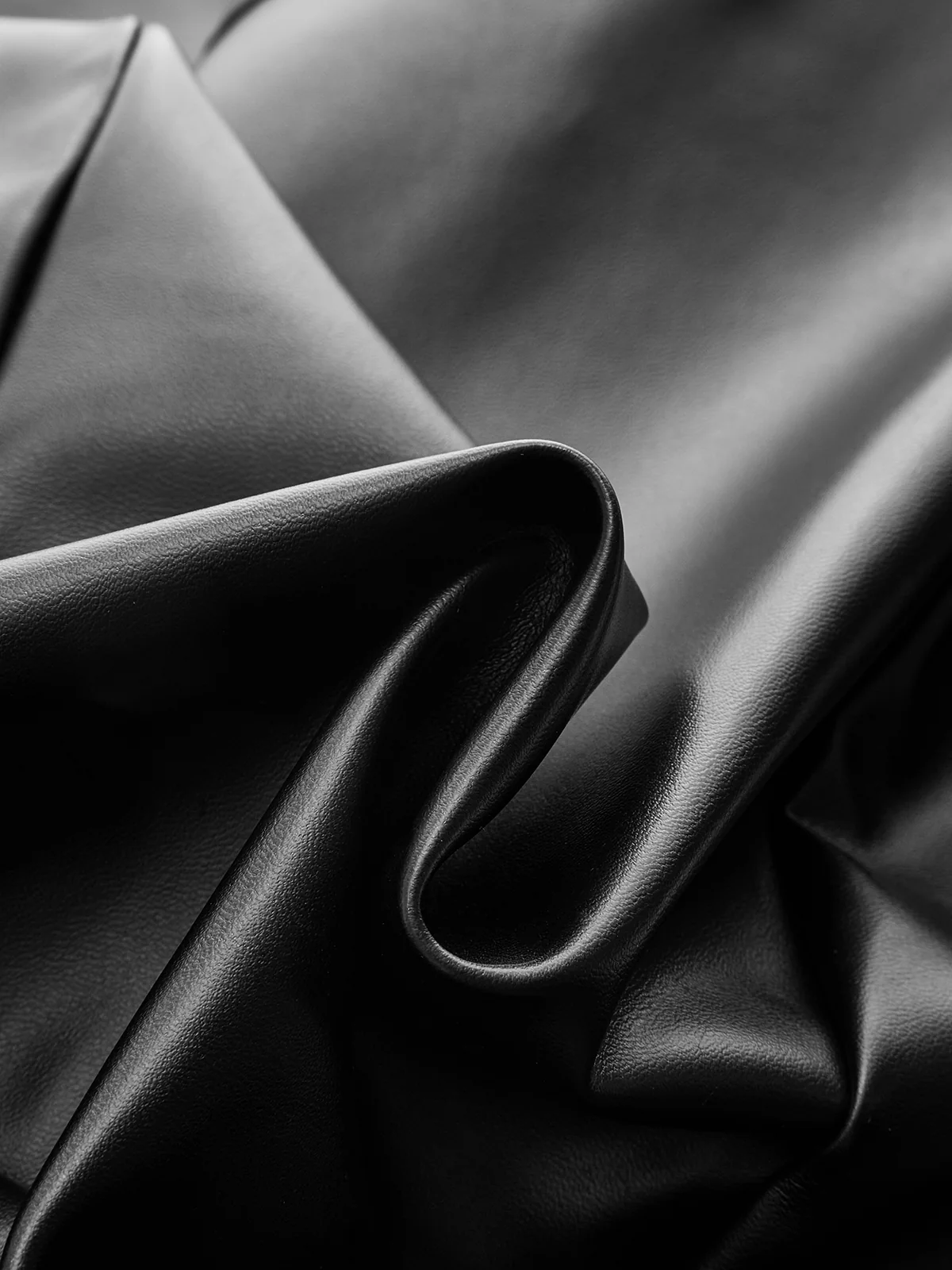 Faux Leather Asymmetric One-Shoulder Top - Image 3