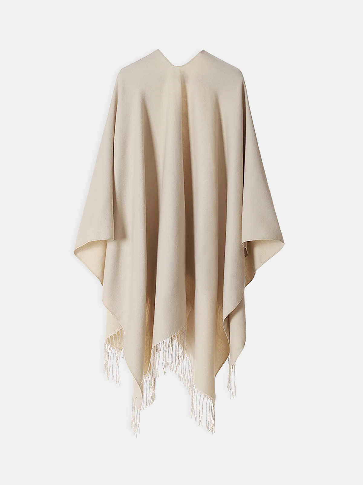 Faux Leather Buckle Fringe Cape - Image 2