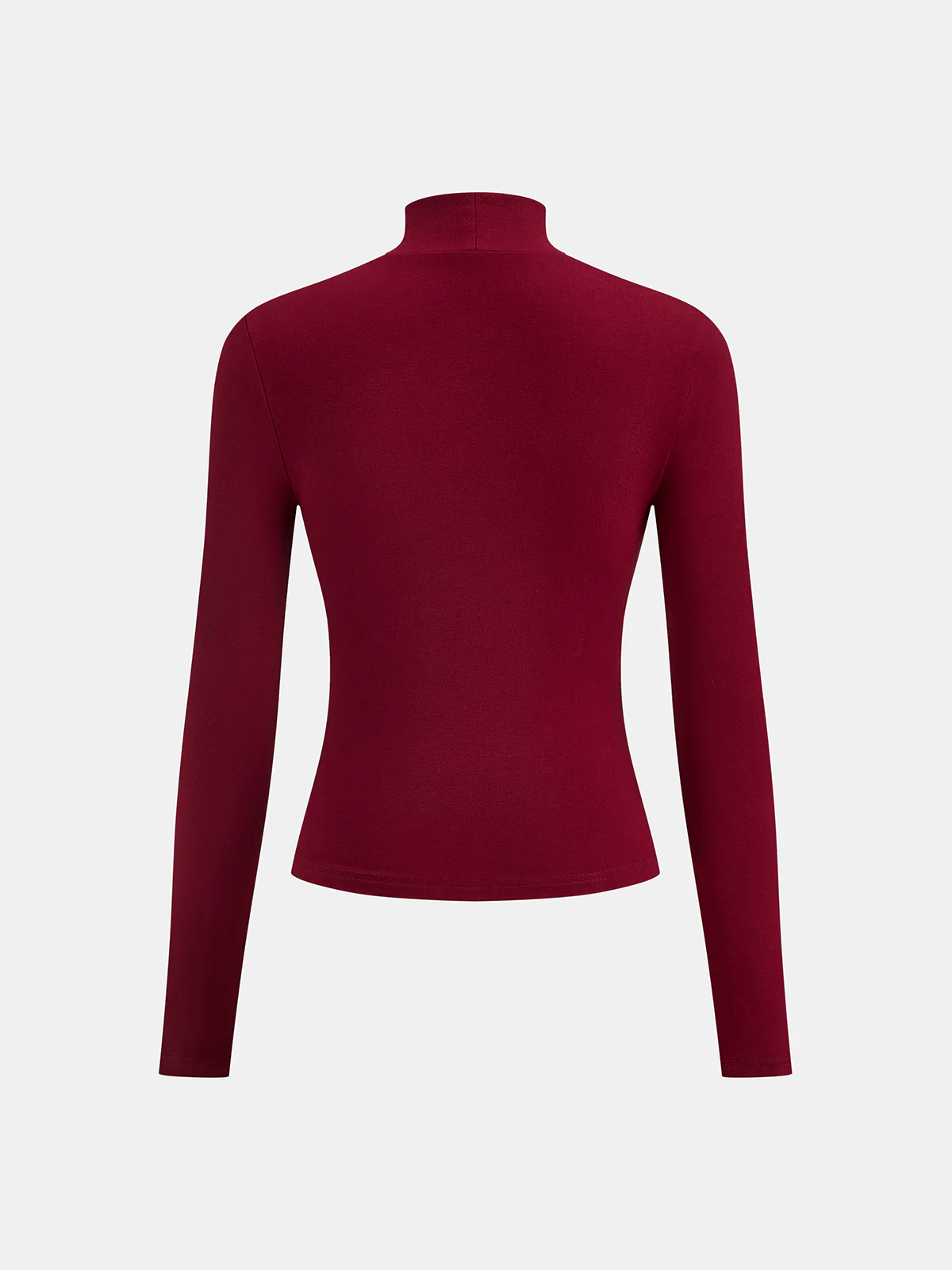 Faux Leather Corset Paneled Mock Neck Top - Image 2