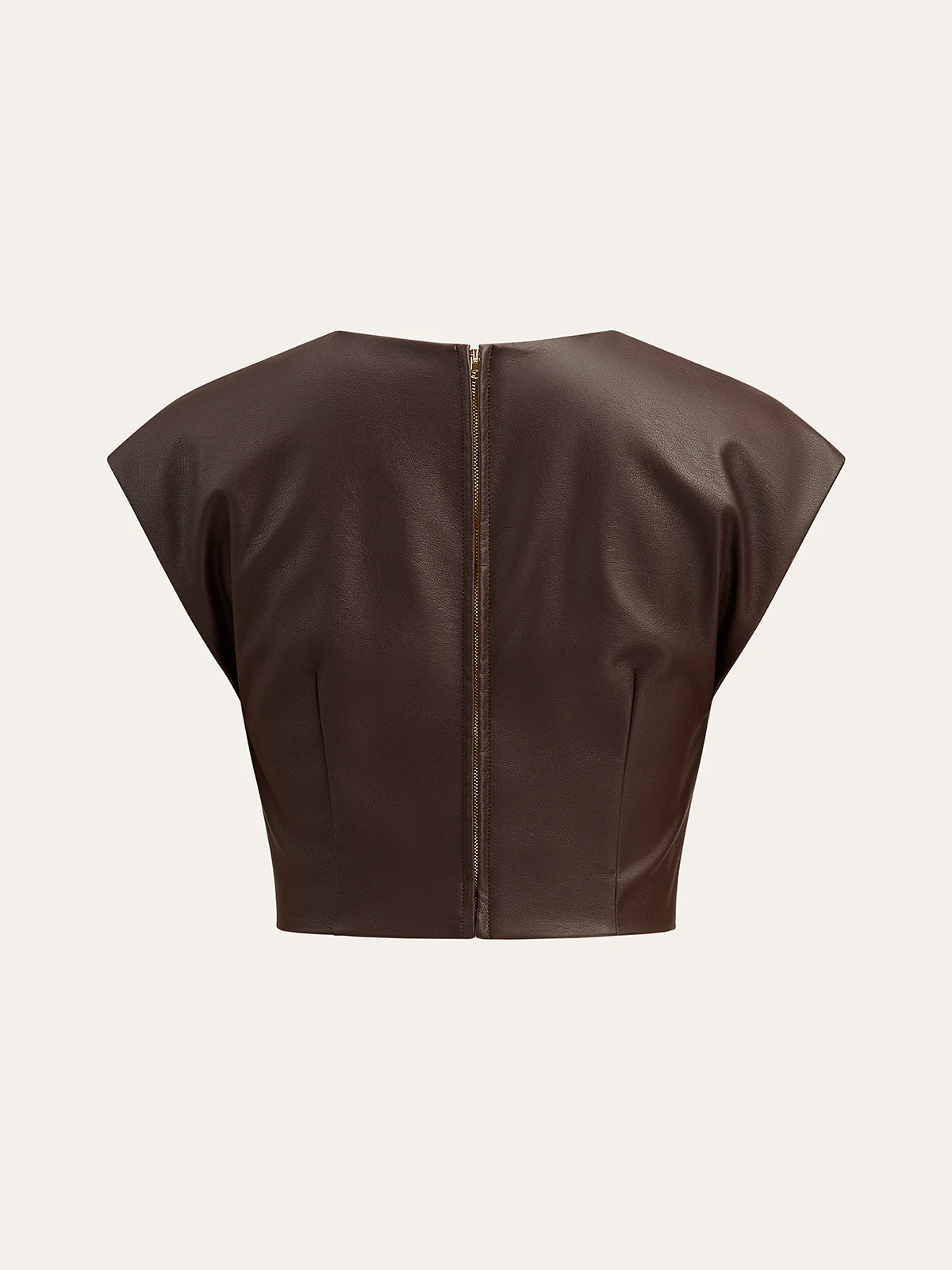 Faux Leather Knotted Top - Image 2