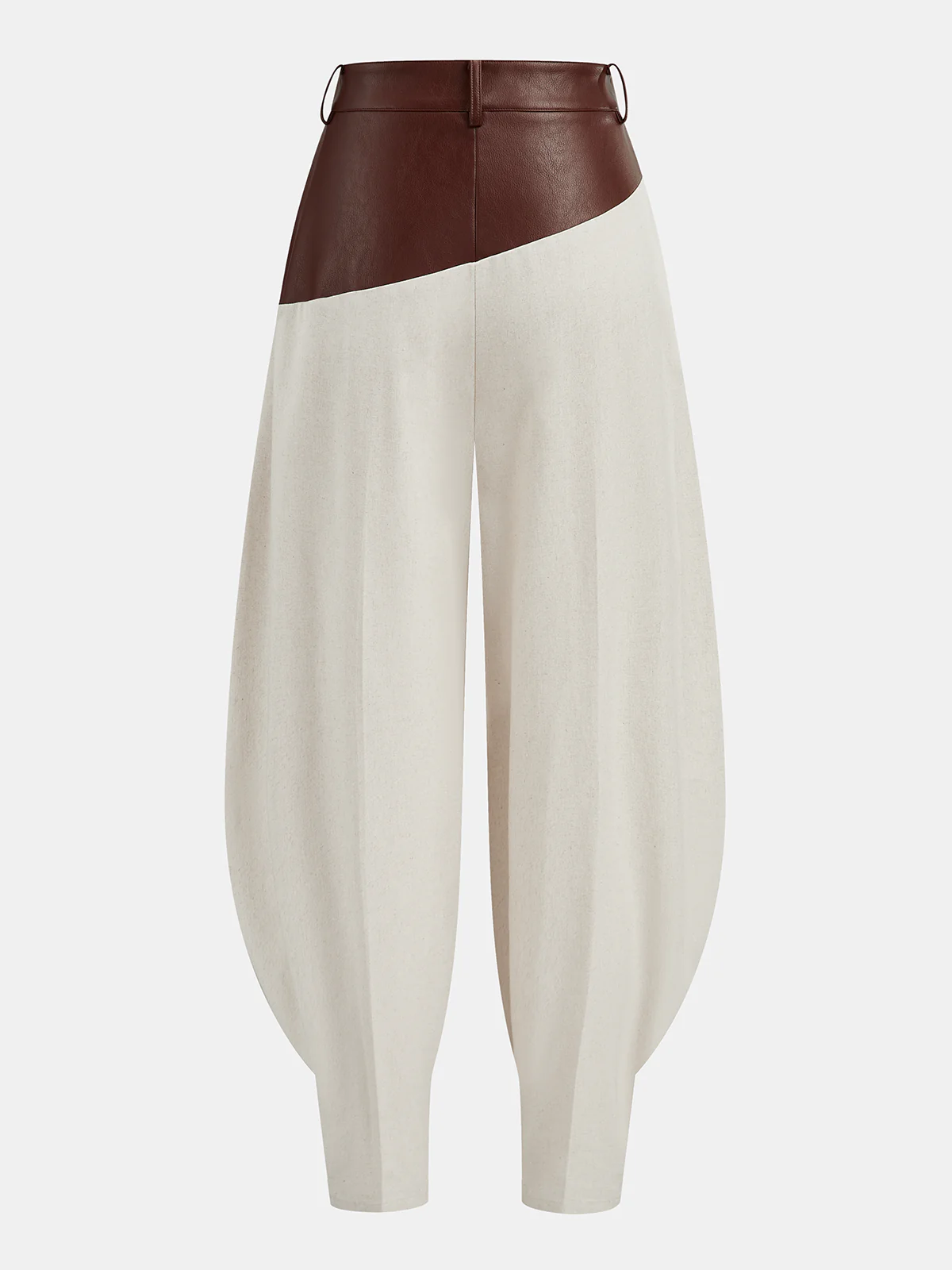 Faux Leather Paneled Balloon Pants - Image 2