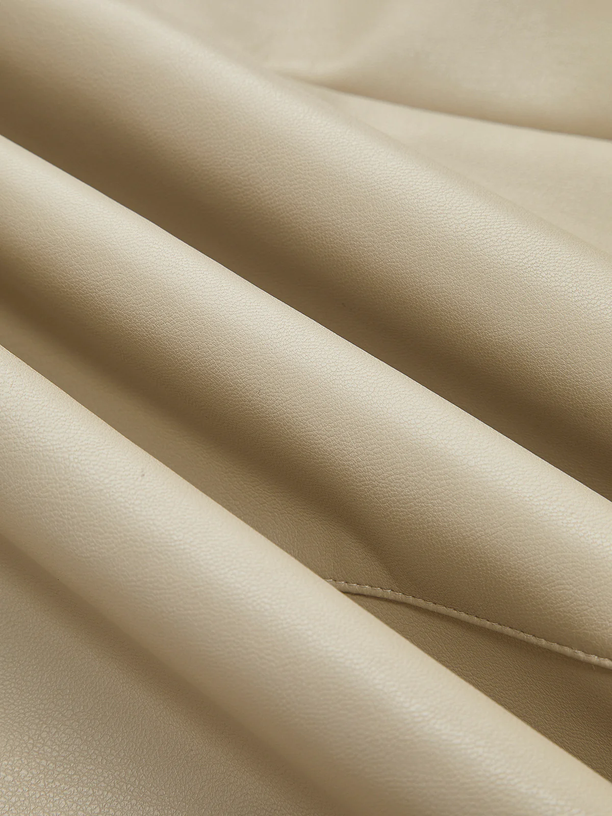 Faux Leather Piping Sit Midi Skirt - Image 5
