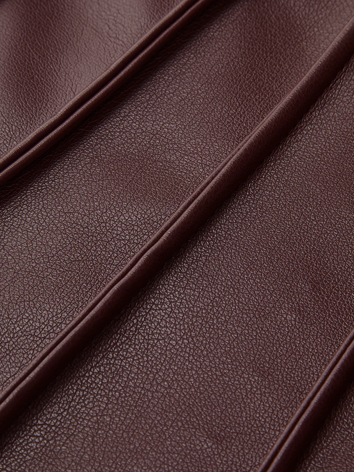 Faux Leather Pleated Midi Skirt - Image 7
