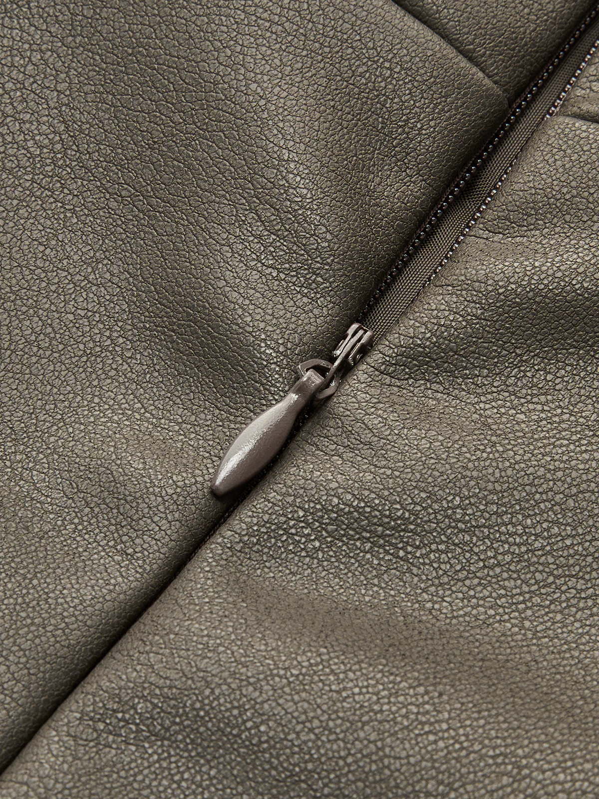 Faux Leather Pleated Skirt - Image 3