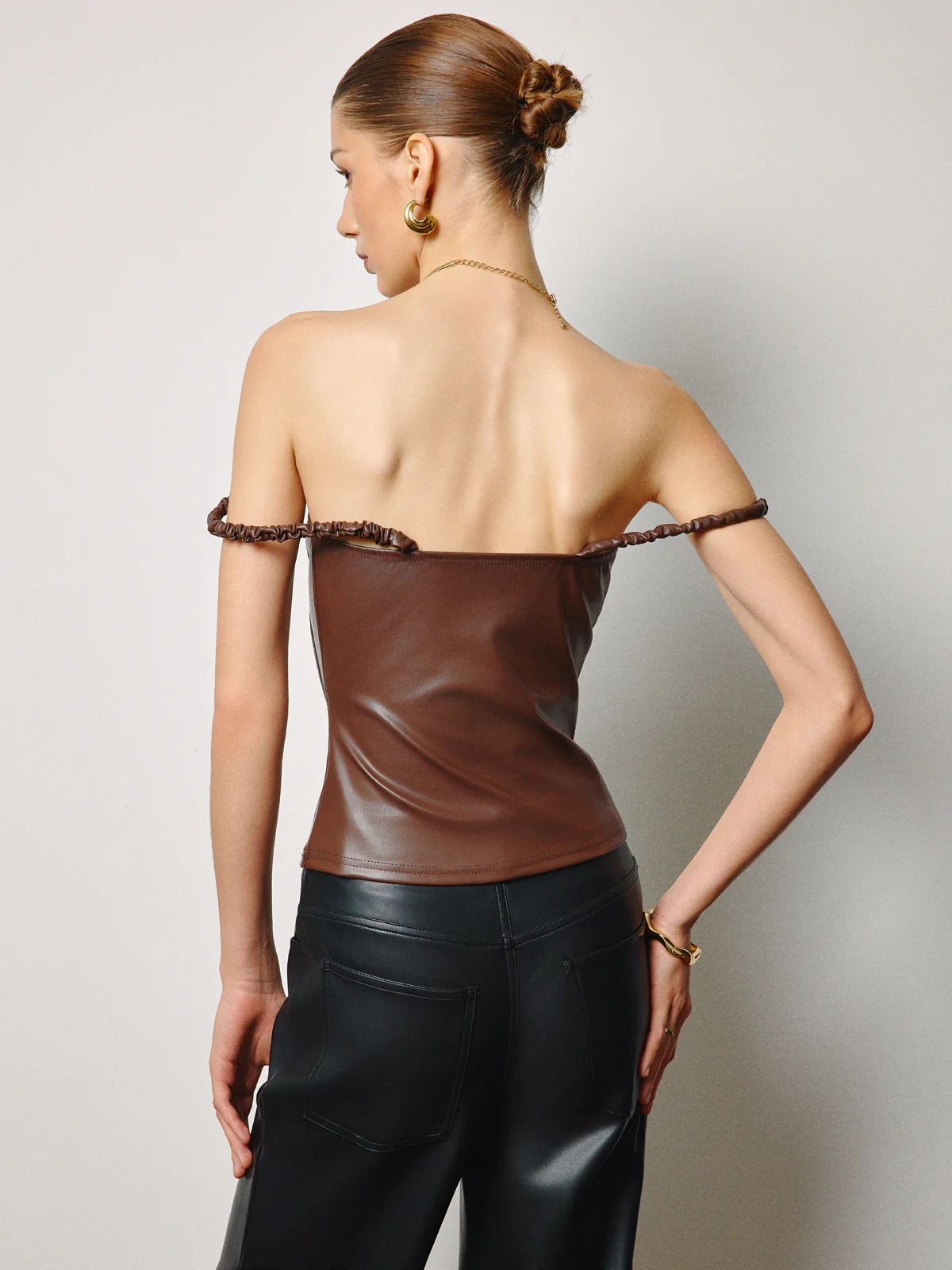 Faux Leather Skinny Cami Top - Image 6