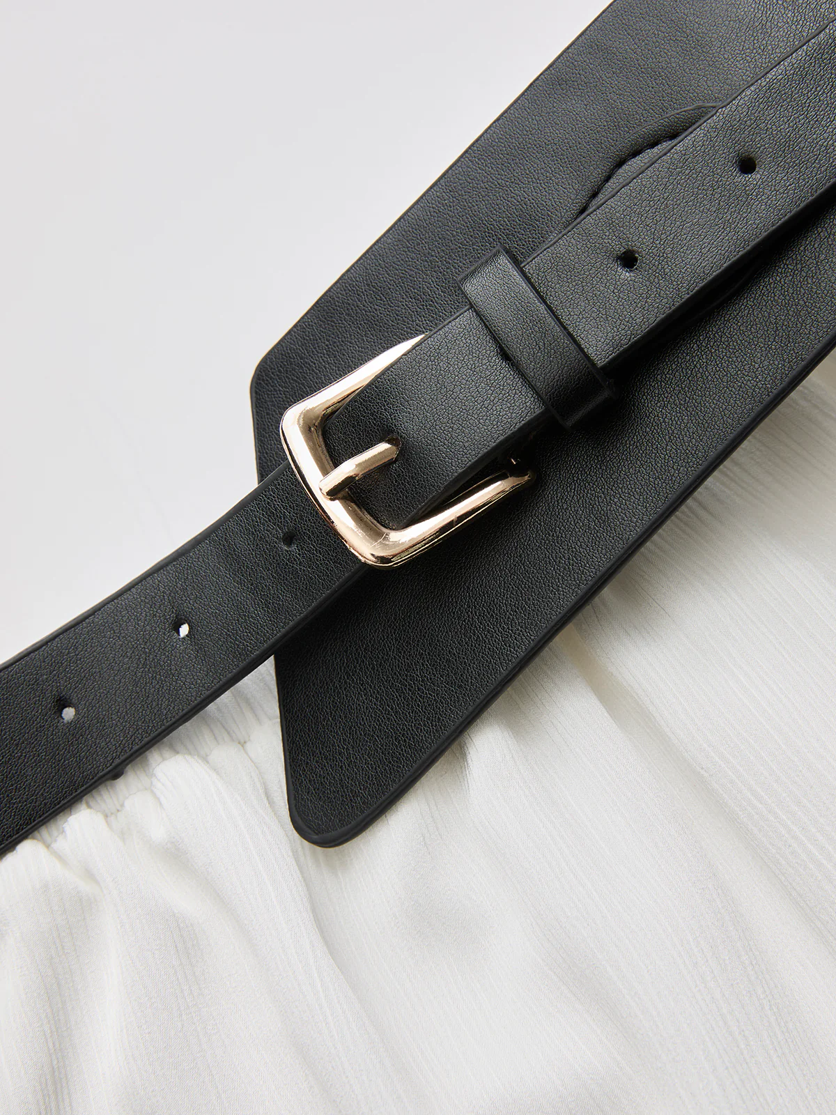 Faux Leather Waistband Jogger Pants - Image 4