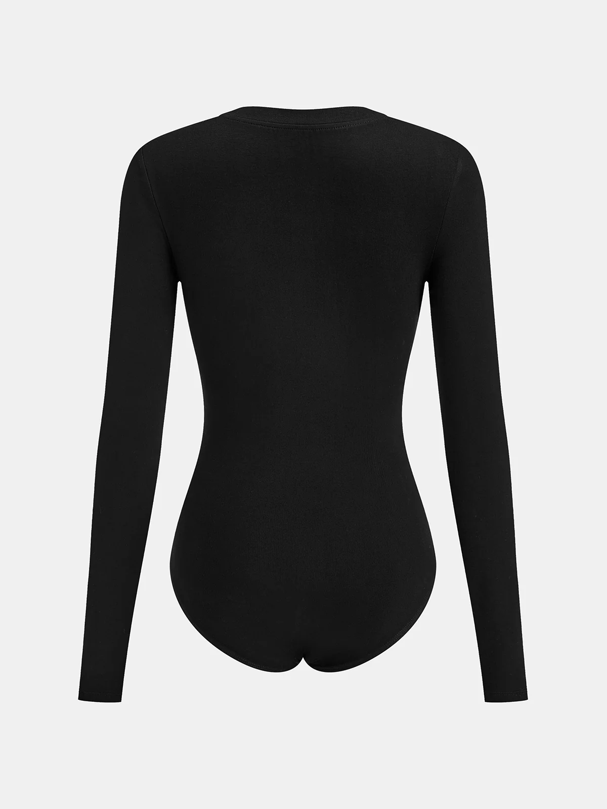 Faux Leather Wrap Waist V-Neck Bodysuit - Image 4