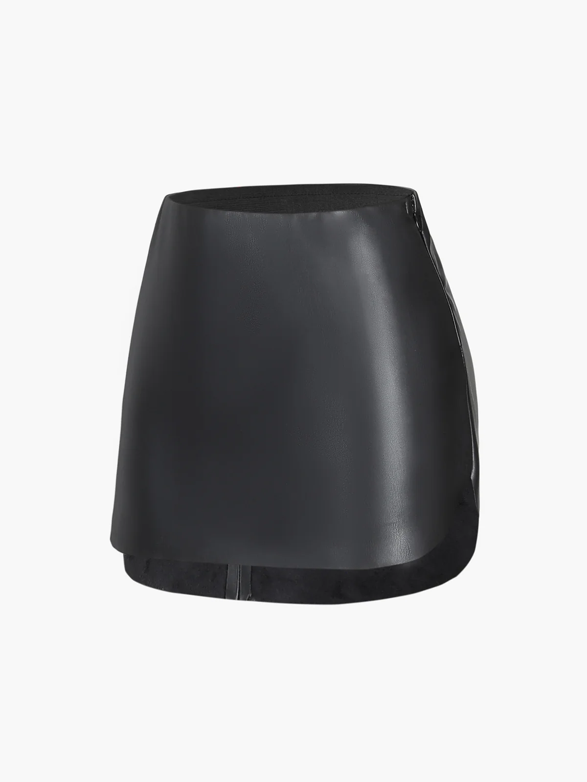 Faux Leather Zippered Mini Skirt - Image 3
