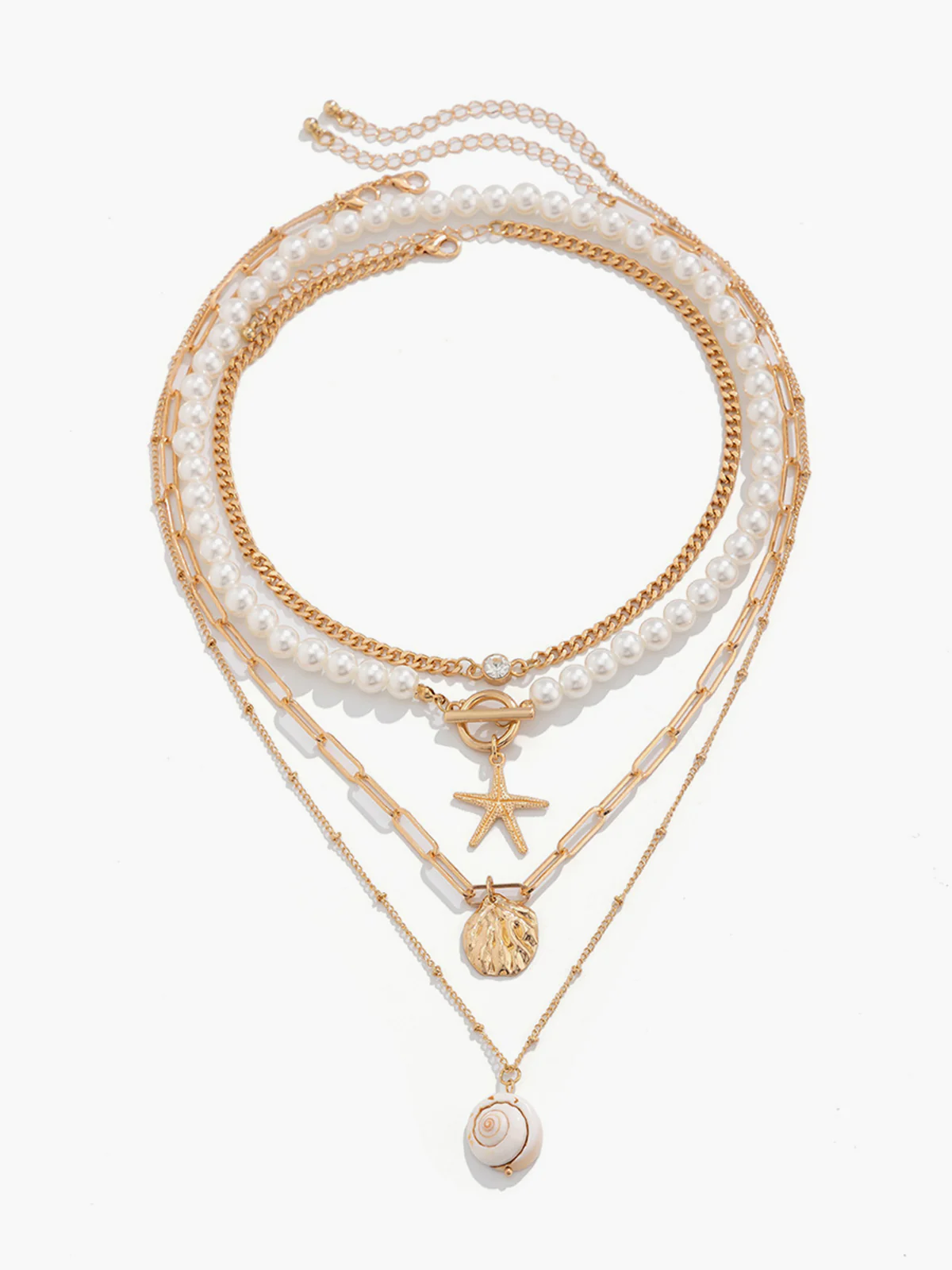 Faux Pearl Shell Beach Style Necklace - Image 2