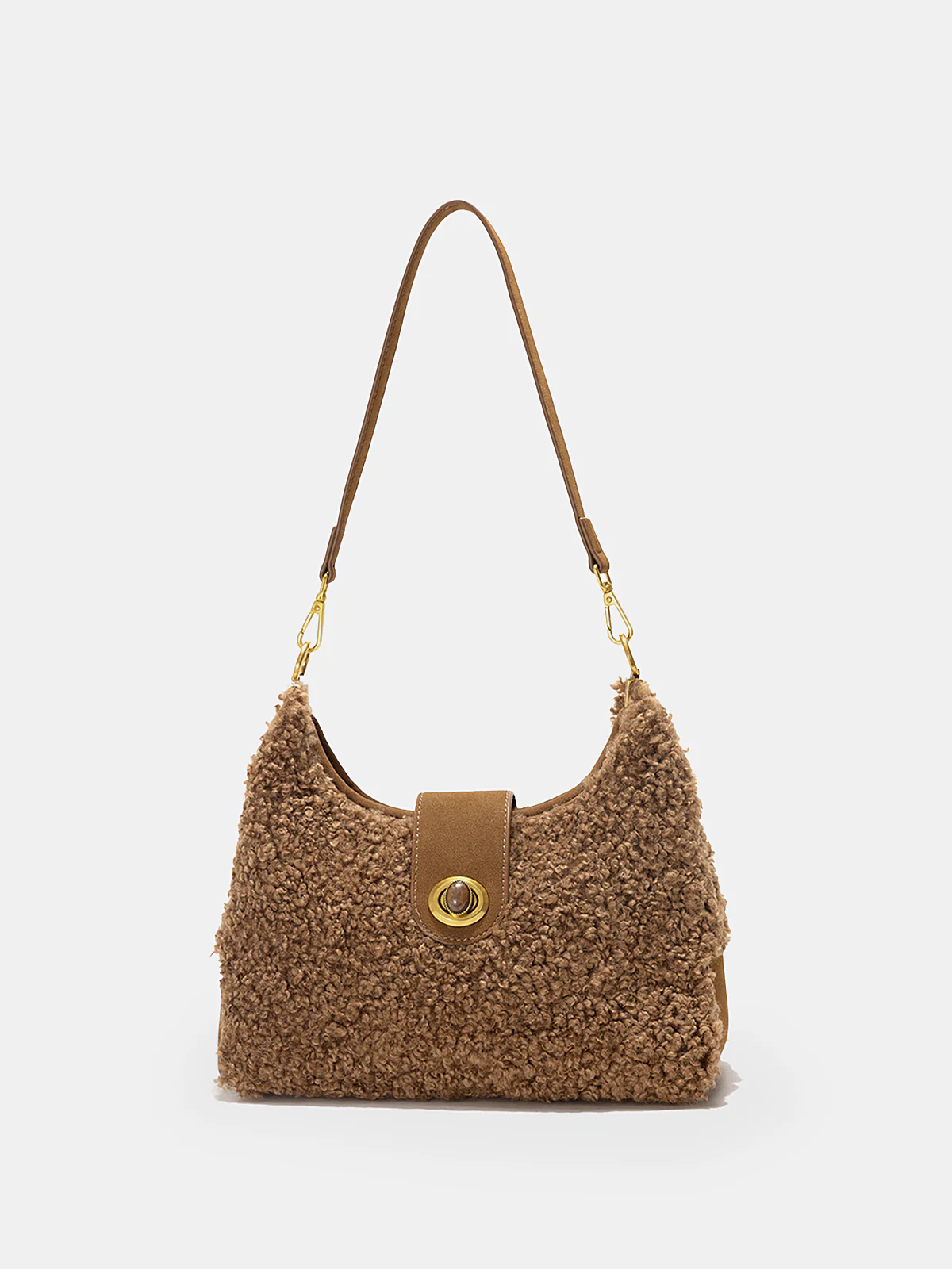 Faux Shearling Hobo Bag - Image 3