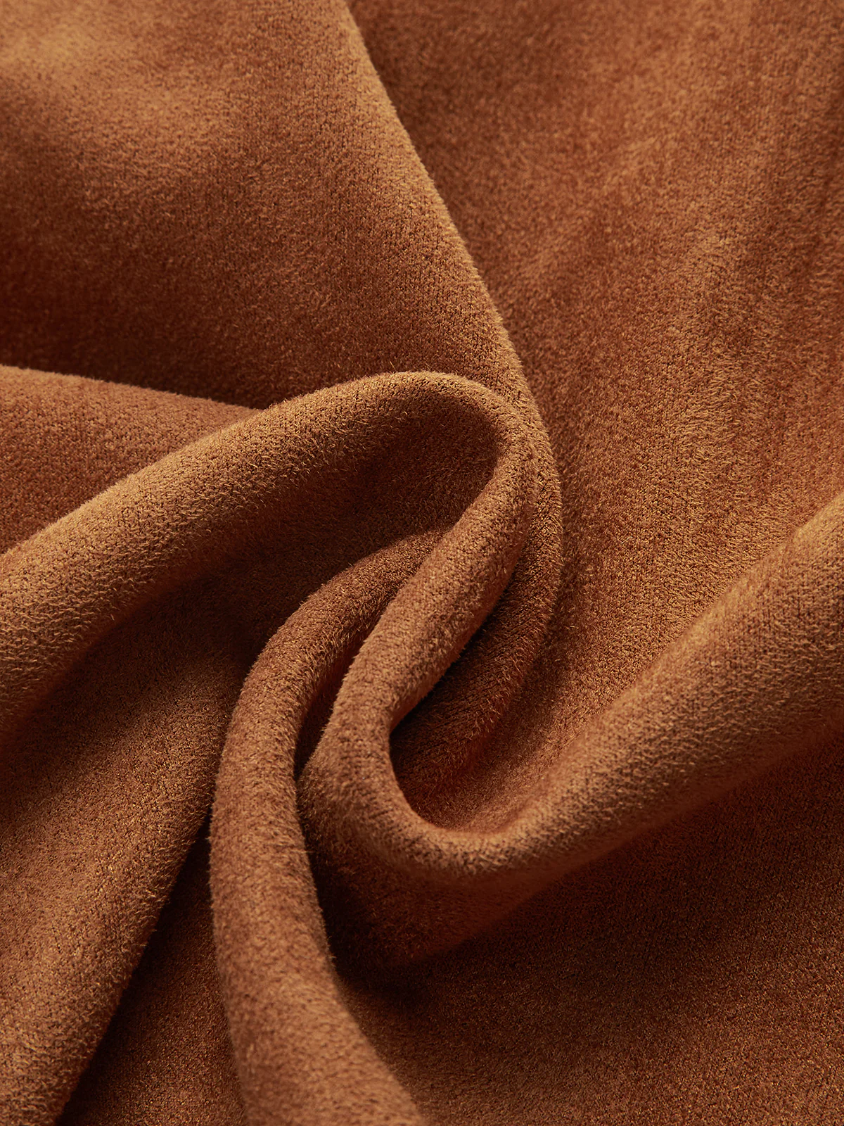 Faux Suede Sleeveless Mini Dress - Image 4