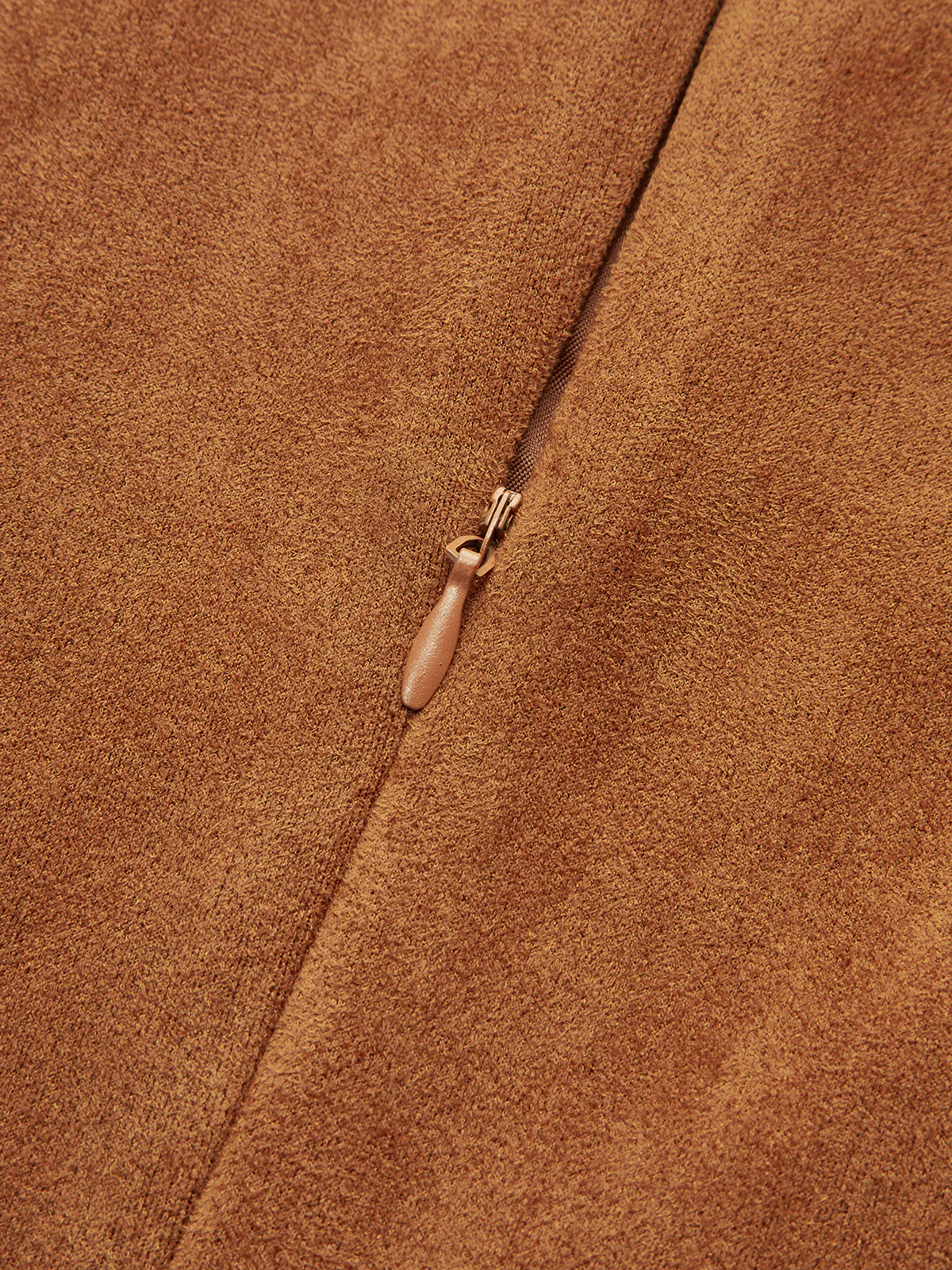 Faux Suede Sleeveless Mini Dress - Image 5
