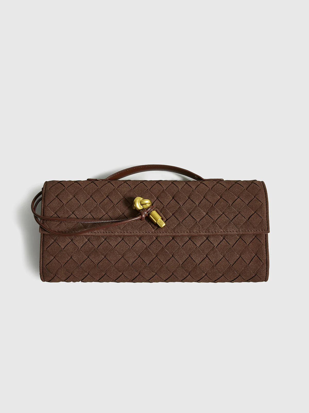 Flap Suede Clutch Bag - Image 2